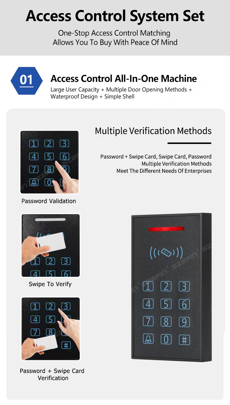 Glass door 180KG/280KG electromagnetic lock access control system kit+metal FRID keyboard+exit button+RFID key box