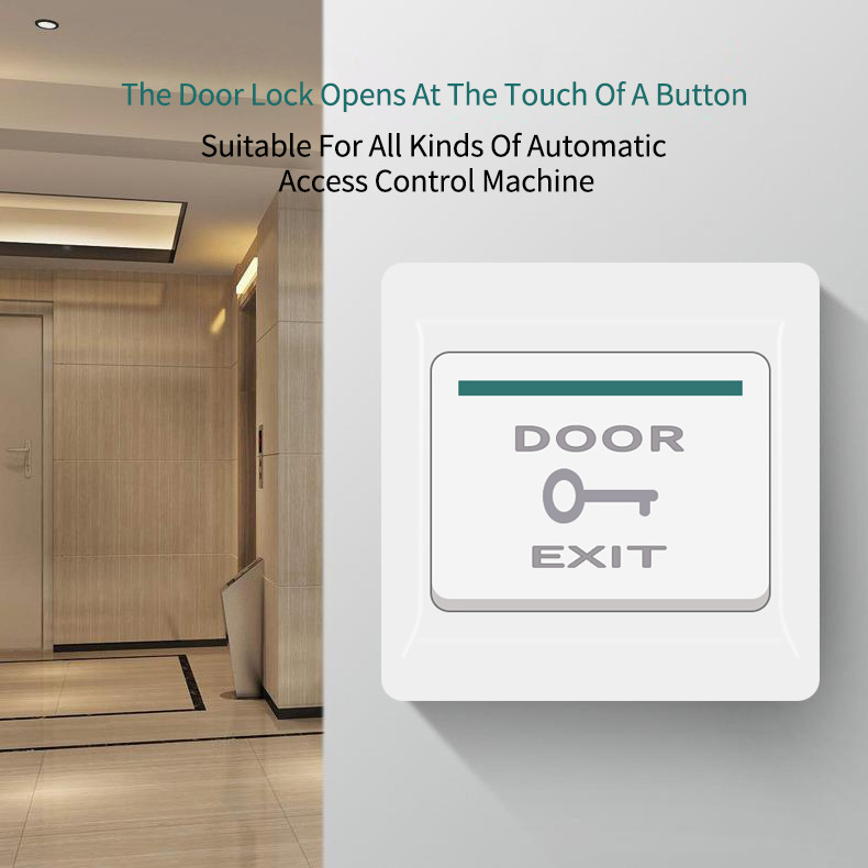 Push Button Wall Switch Plastic Door Exit Button Access Control Door Release Button