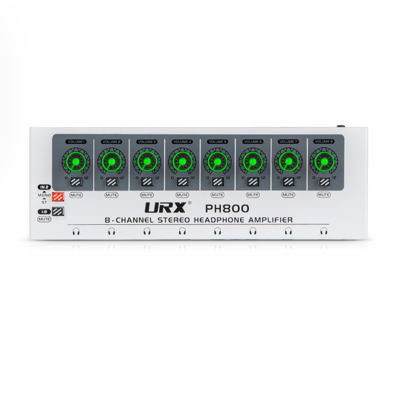 URX PH400 professional hifi high-quality 4-8 channel stereo headphone amplifier