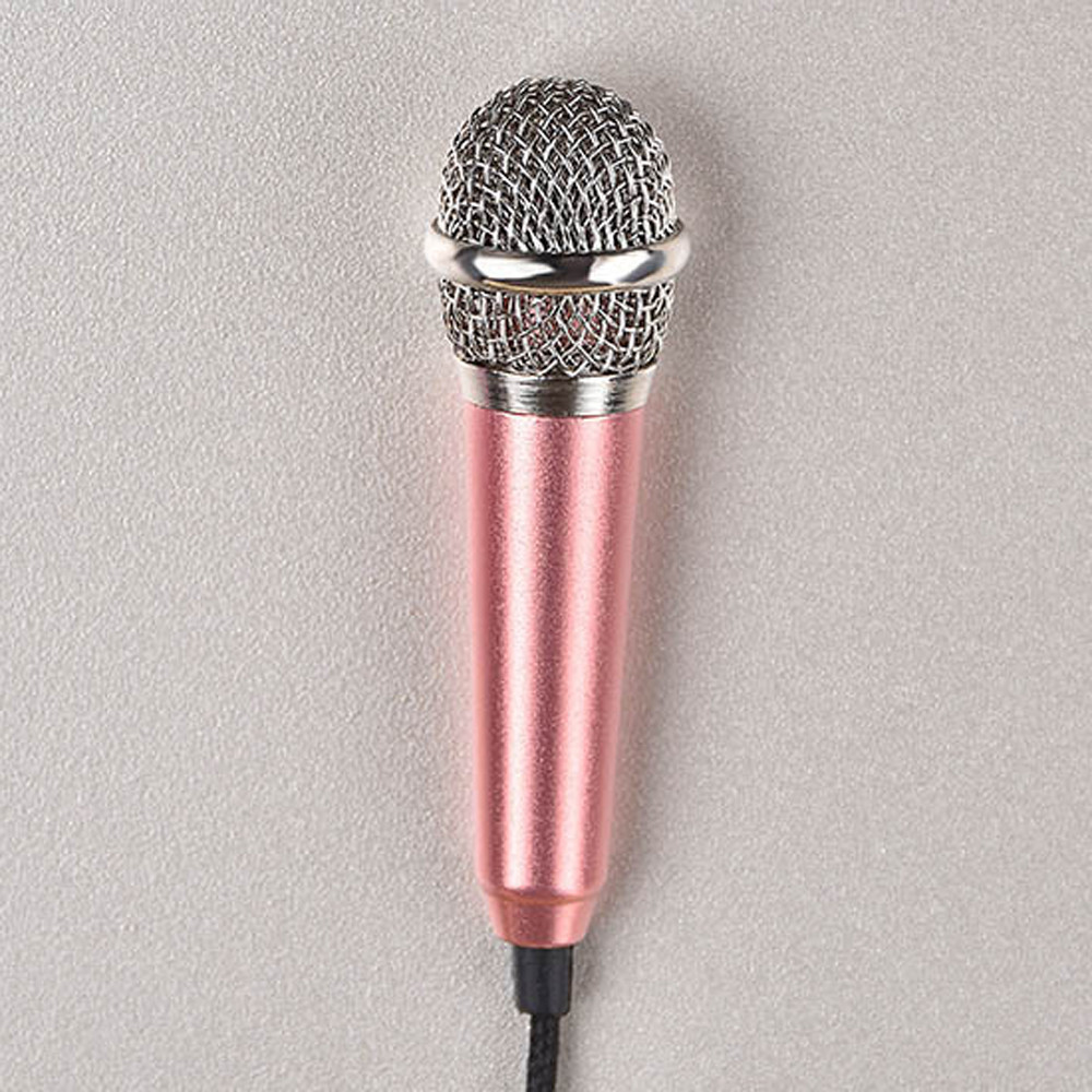 Mini Microfono Condenser Karaoke Microphone Wired Mic For Phone Pc Computer Microfone Condensador Handheld Blue 3.5 Plug 19Oct