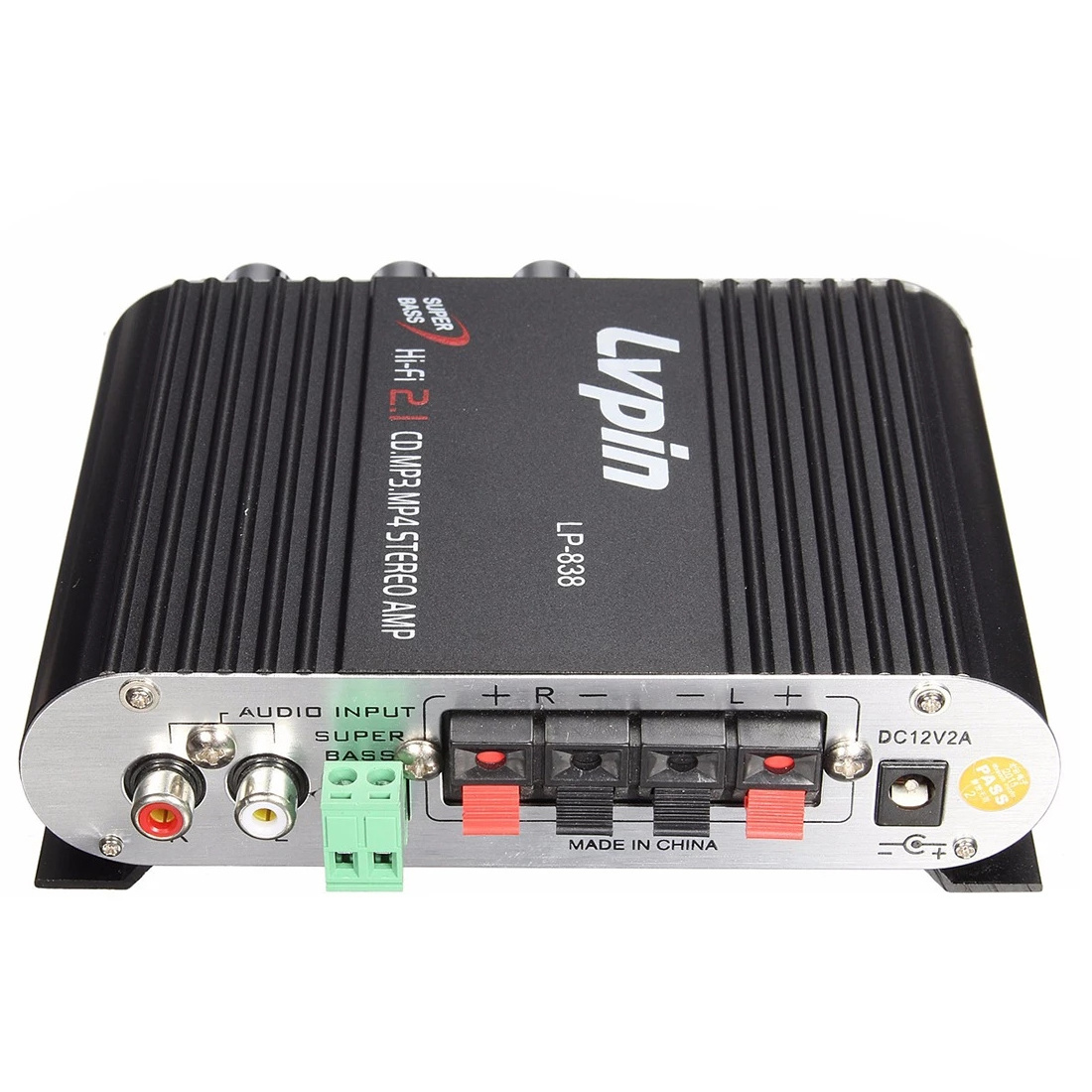 Mini Hi-Fi Stereo Amplifier CES FOR LVPIN 12V 200W MP3 Car Radio Audio power amplifier 2.1CH House Super Bass