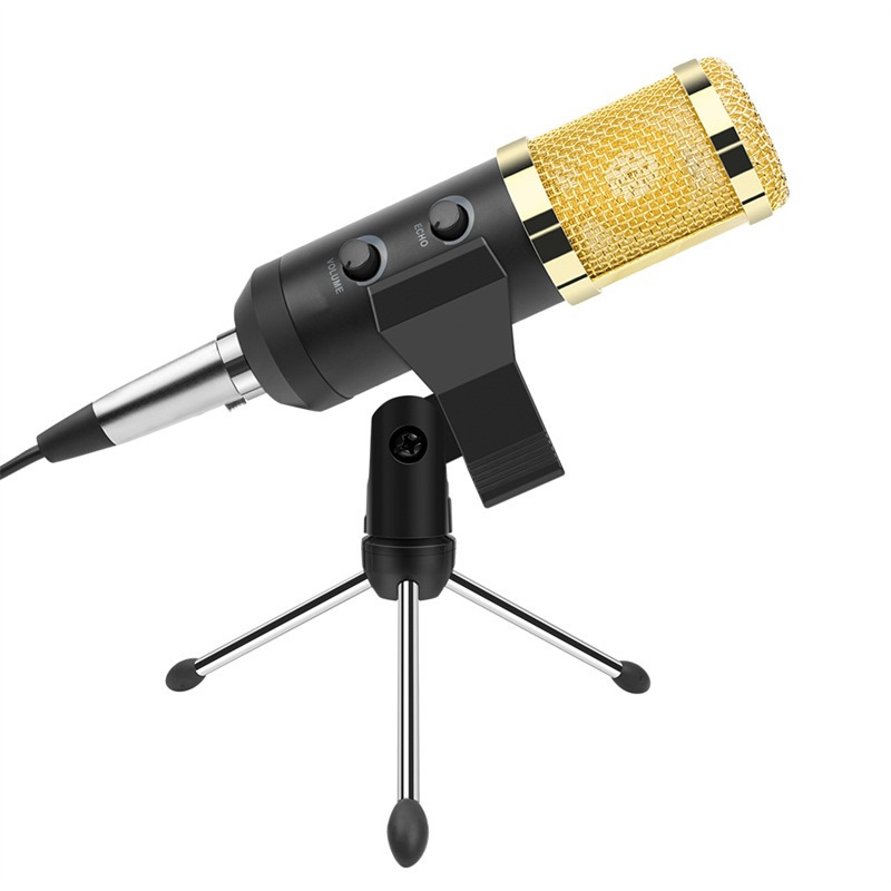 MK-F200TL Professional condenser Microphone For Computer Studio 3.5mm Wired Stand USB MIC For PC Karaoke Laptop Recording