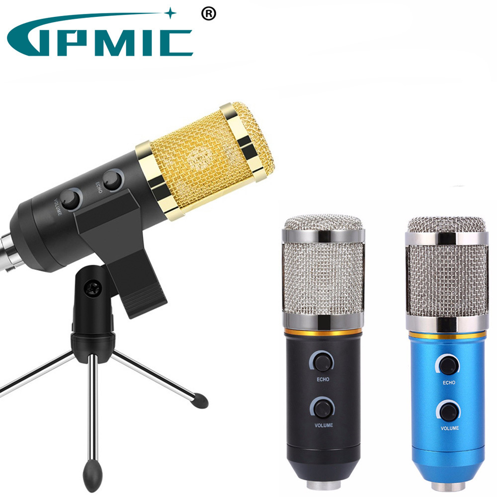 MK-F200TL Professional condenser Microphone For Computer Studio 3.5mm Wired Stand USB MIC For PC Karaoke Laptop Recording