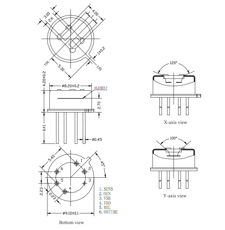 Big Window Digital PIR Sensor BM612 Connecting External Light Control for Lighting system