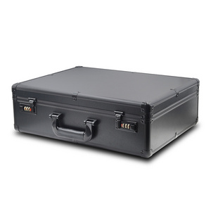 Hardware Flight Tool Storage Box Briefcase Combination Lock black aluminum carry case with customized foam