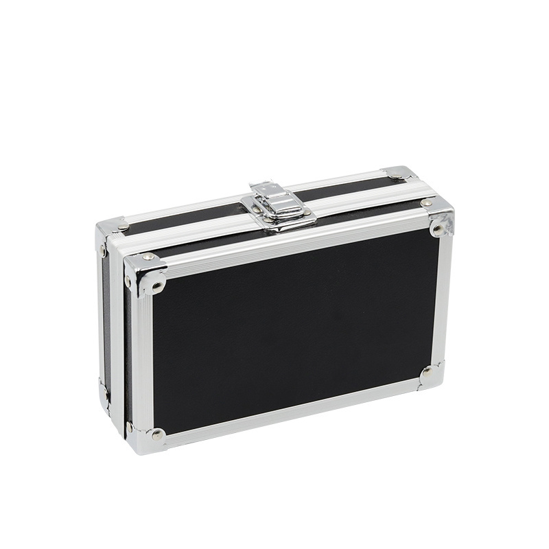 High Quality Small Vanity Aluminum Metal Suitcase Watch Box with EVA Foam Inside