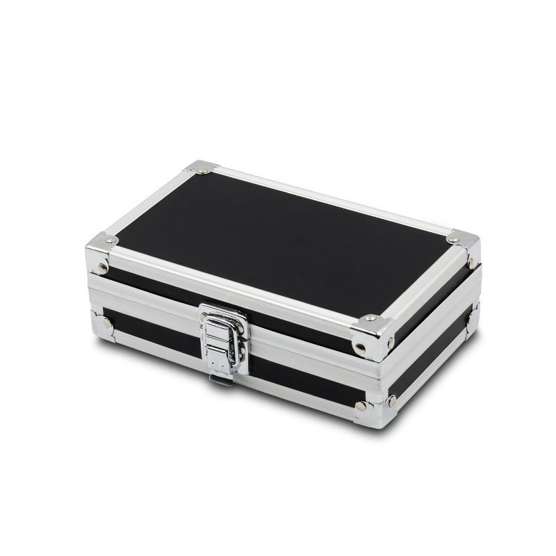 High Quality Small Vanity Aluminum Metal Suitcase Watch Box with EVA Foam Inside