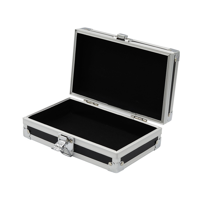 High Quality Small Vanity Aluminum Metal Suitcase Watch Box with EVA Foam Inside