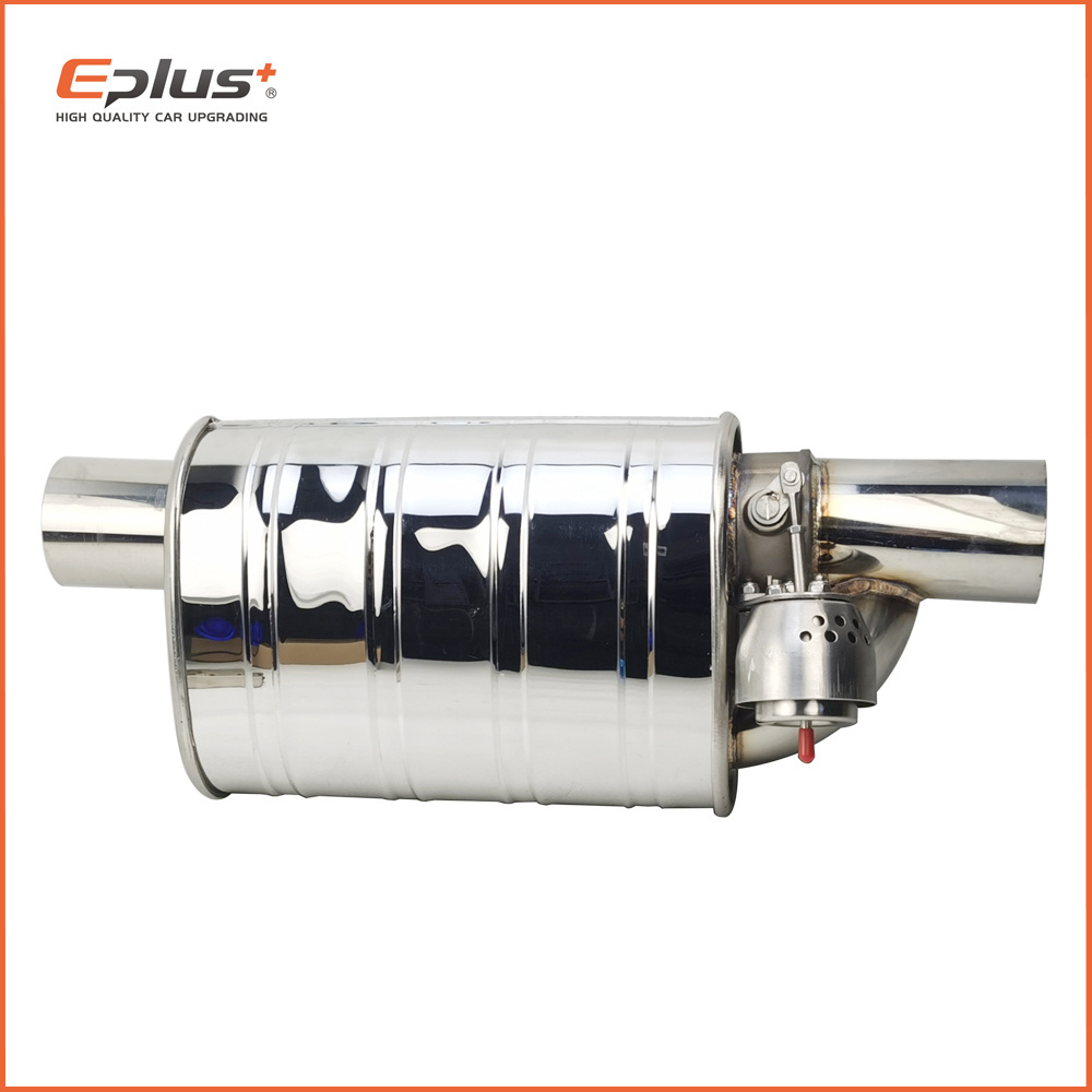 OEM EPLUS Car Modified Vacuum Exhaust Sounds Valve Drum Diameter 51Mm 63Mm 76Mm Luffler Stainless Steel Universal Exhaust Pipe