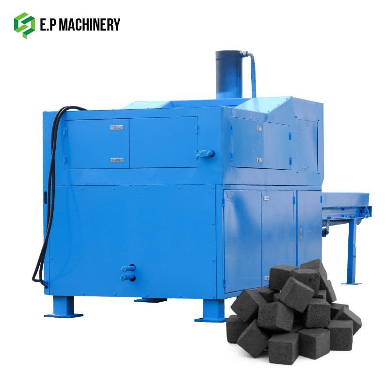 Coconut shell shisha charcoal briquette Machine for making cube shape briquettes