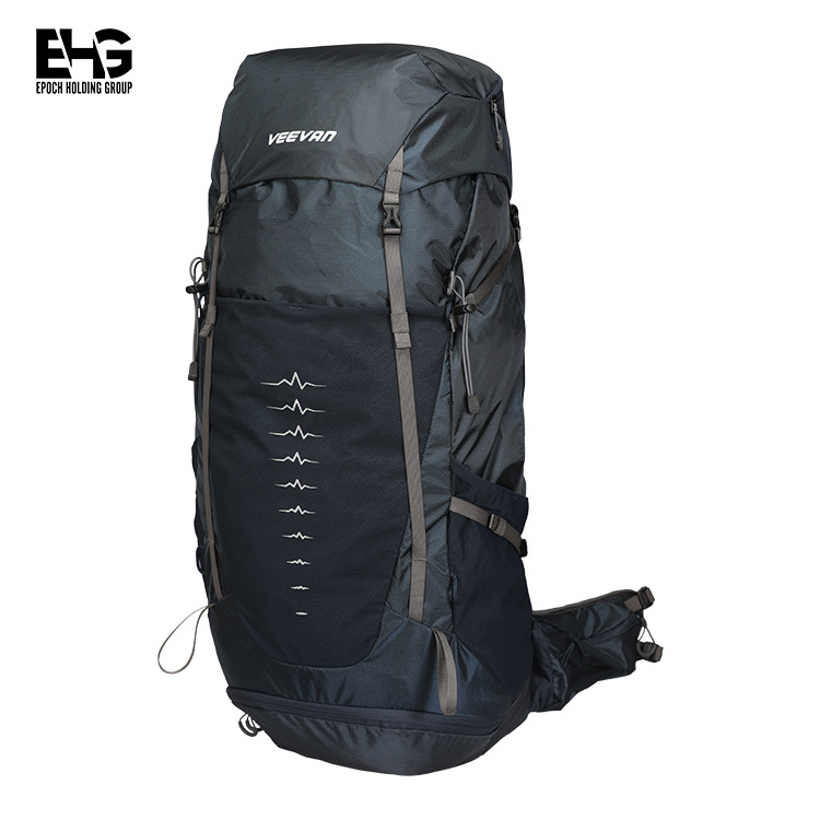 2023 durable hiking day backpack custom logo mountain bag backpack 65 liters backpack outdoor quality nylon