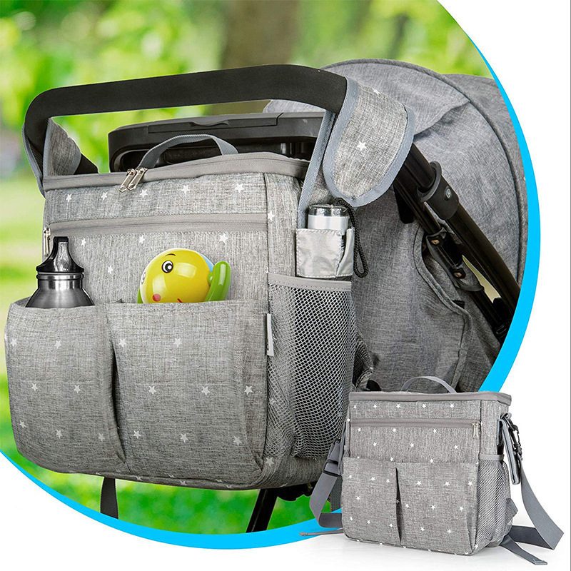 Portable luxury Stroller Nappy Carrier Storage Diaper Caddy Bag Travel Tote Universal Baby Stroller Organizer