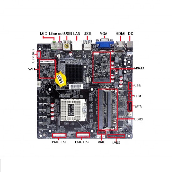 Intel PGA946 4TH Generation Notebook CPU Mini ITX motherboard  ITX-EG946X11A