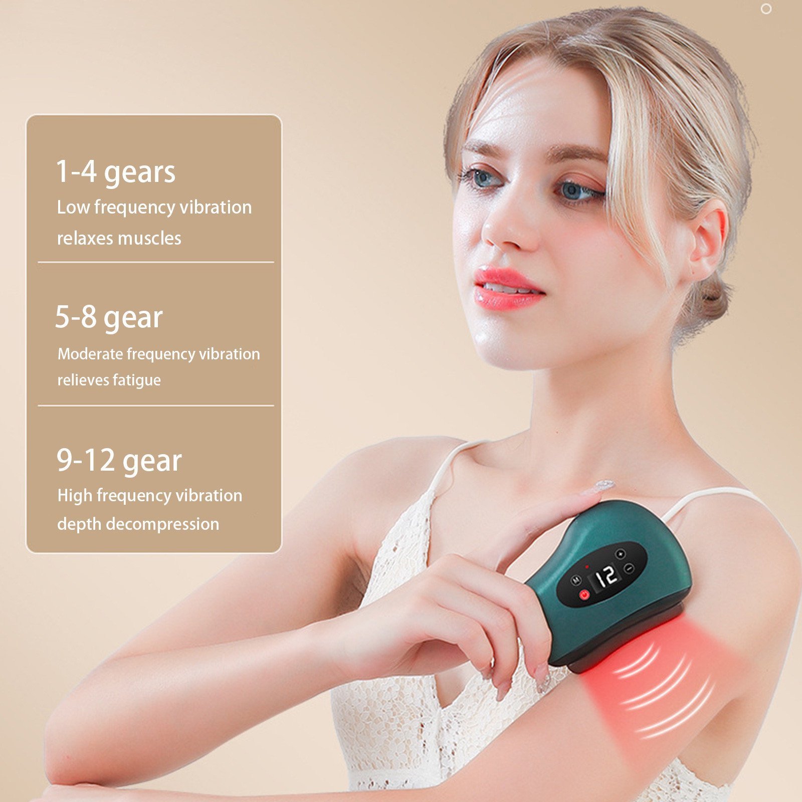 Custom Electric Face Massager Led Ems Microcurrent Scraping Massage Masajeador Gua Sha Facial Tool