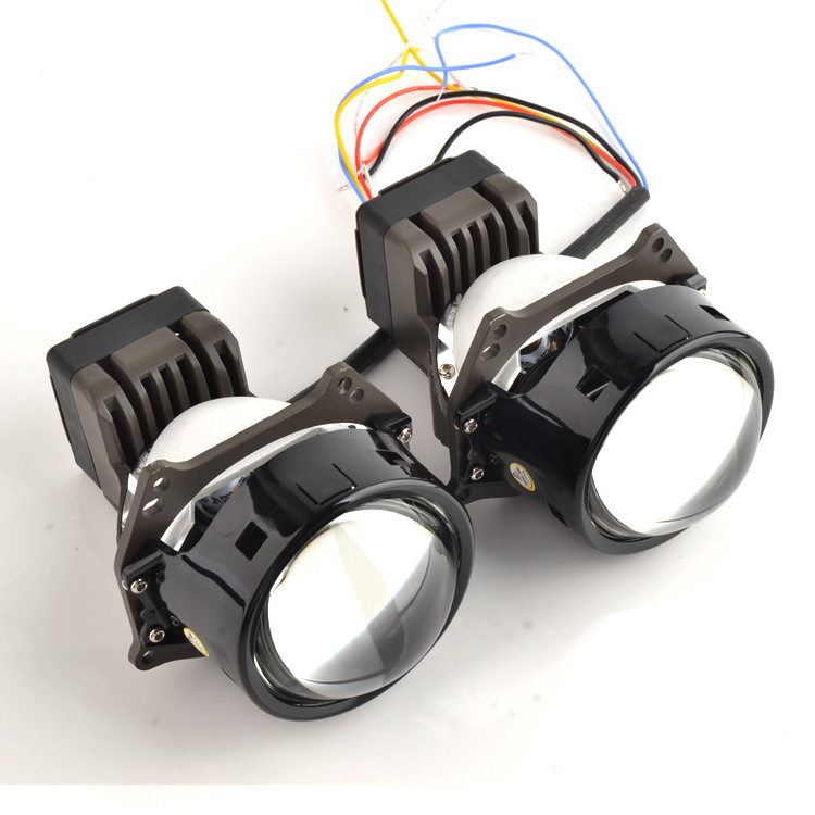 2024 Bi led Projector Lens Auto Lighting Systems 3 Inch Led Projector Lens 120w 6500k 10000lm Bifocal Laser Lens LED Headlight