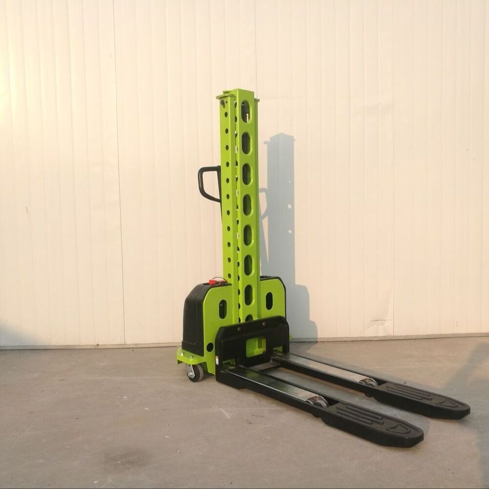 E-power factory outlet 500 kg semi Electric Stacker Nylon wheel easily handling to load 500 kg Semi-electric stacker truck