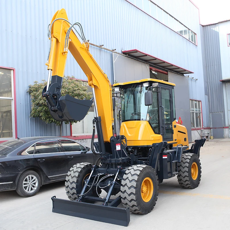 Good quality 3.5 ton wheel excavator with Kubota/ ZN490 Engine 4 ton 5 ton 6 ton hydraulic small wheel excavator