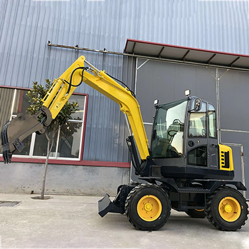 Good quality 3.5 ton wheel excavator with Kubota/ ZN490 Engine 4 ton 5 ton 6 ton hydraulic small wheel excavator