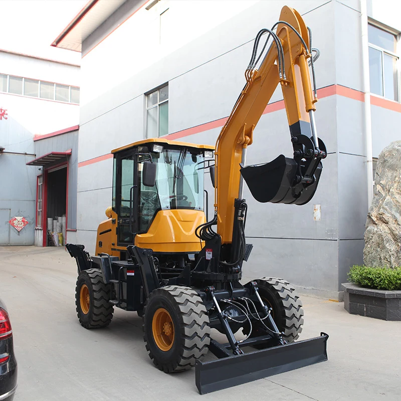 Good quality 3.5 ton wheel excavator with Kubota/ ZN490 Engine 4 ton 5 ton 6 ton hydraulic small wheel excavator