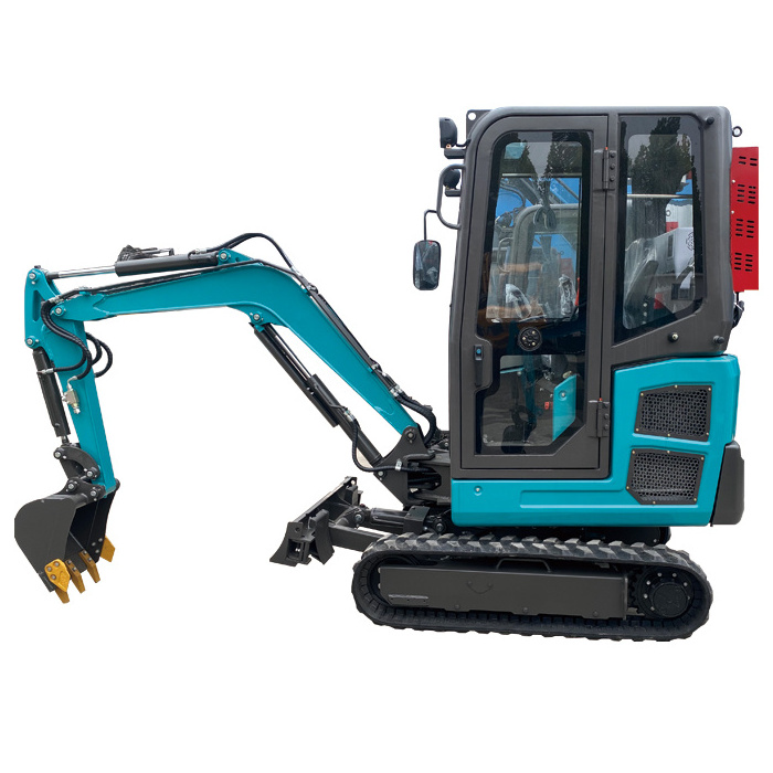 The best-selling mini 1Ton 1.5Ton 1.8Ton excavator small digger are used to loosen soil and dig trenches in farms for sale