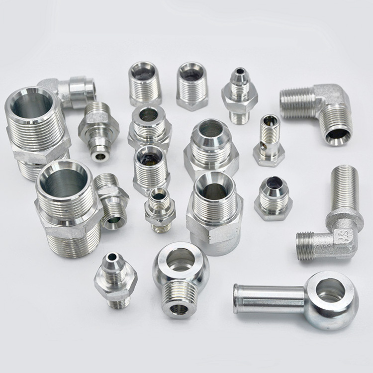 Hot Sale Hydraulic Hose Ends Crimp Fittings Stainless Steel High Pressure Forged Pipe Connector Fittings