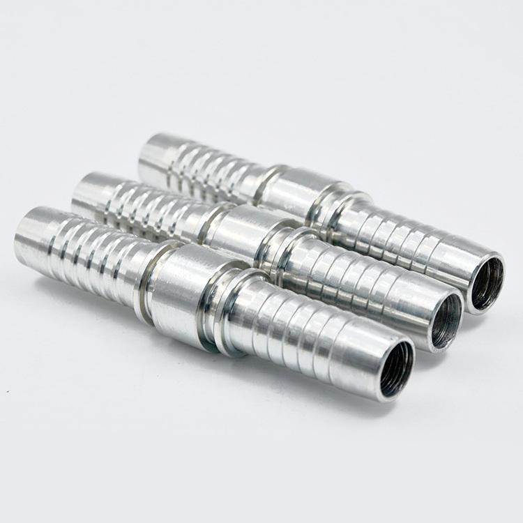 Galvanized Pipe Fittings Carbon Steel Double Male Thread Barrel Nipple Pipe Fitting Hydraulic Hose Fitting Double Connector