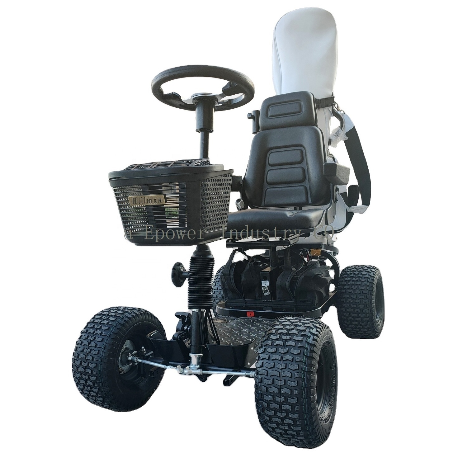 Four Wheels 1000 W 58 Ah Folding One Seat Golf Kart Golf Club Cart