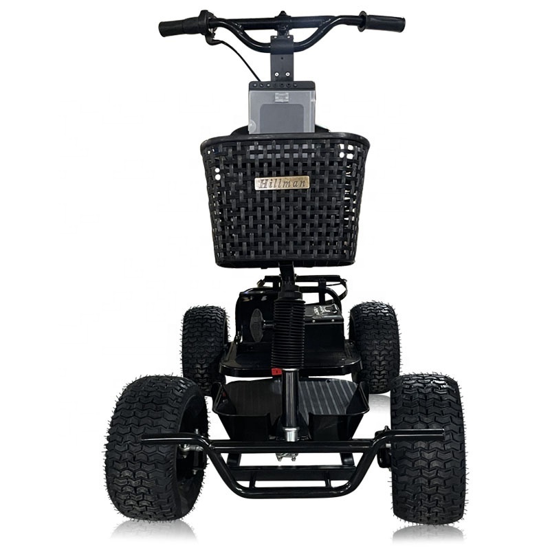 Four Wheels 1000 W 58 Ah Folding One Seat Golf Kart Golf Club Cart