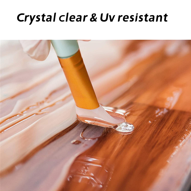 Clear Epoxy Resin Spray Liquid on Table Top Epoxy Resin AB Glue for Wood Table River/Countertops Wooden