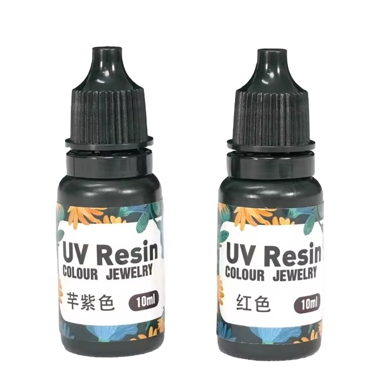 UV Resin Colored Diamond Glitter Transparent Odorless UV Light Curing Ultraviolet Cure Resin Glue for Small art or Jewlery