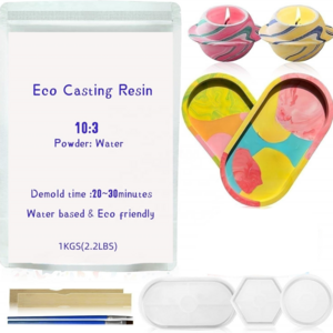 ECO Resin Casting Powders 1000g Fast Cured Casting Resin Kit for Beginner Water Activated Plaster Powder