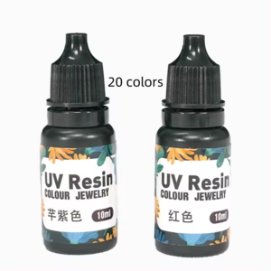 Colored UV Resin Diamond Glitter Transparent Opaque Odorless UV Light Curing Ultraviolet Cure Resin Glue for Small UV Resin