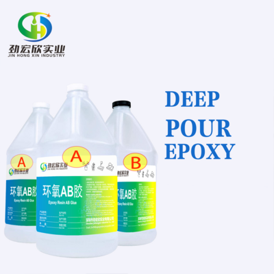 Crystal Clear UV Resistant Epoxy Resin Kit 2:1 Volume Ratio for Live Edge River Table Liquid Glass Deep Casting Resin Deep Pour