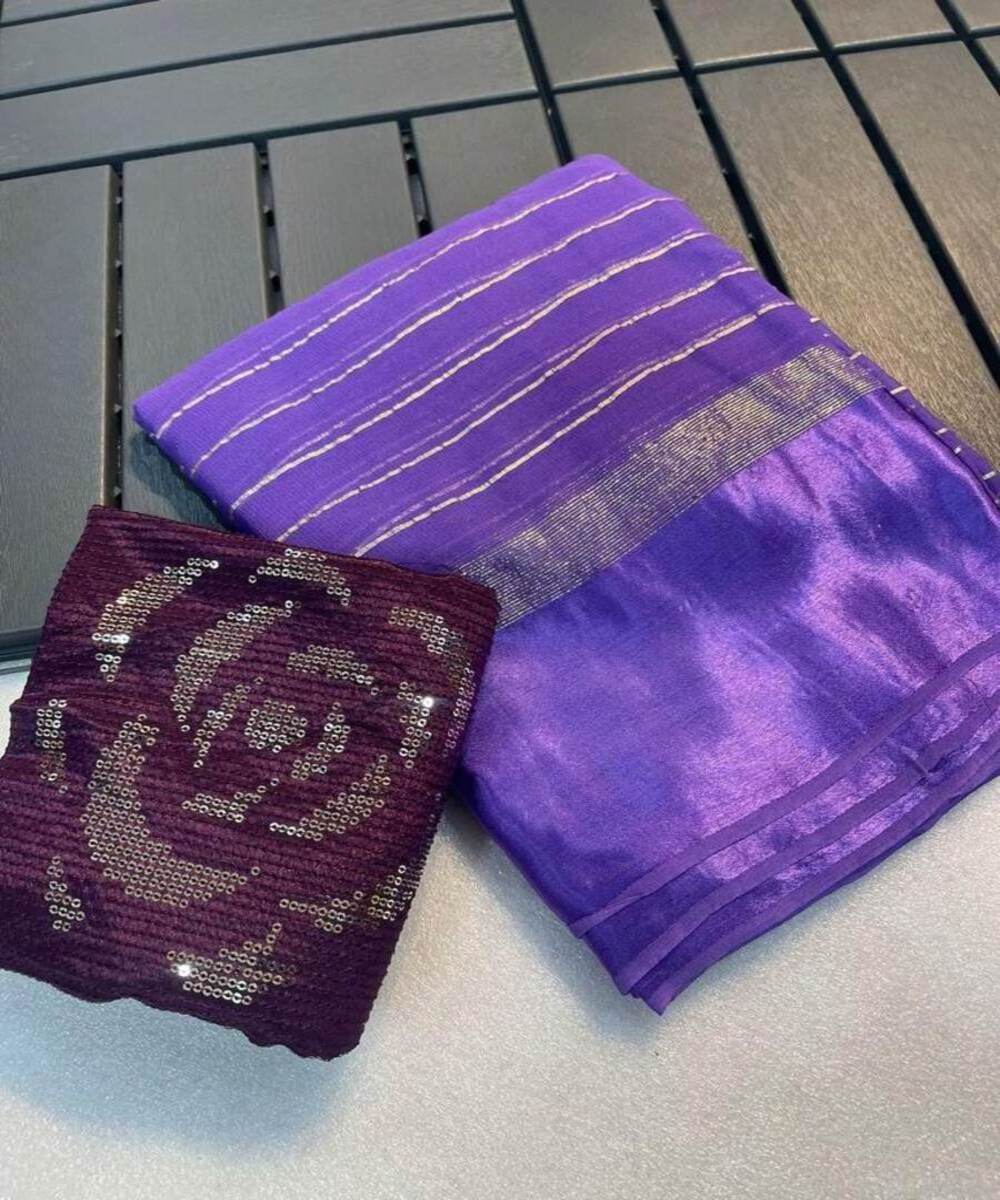 Rich Look Net Chiffon Sarees: Adorn Yourself in Embroidery Stone Work Hand Work Ruffle Tussle Sarees