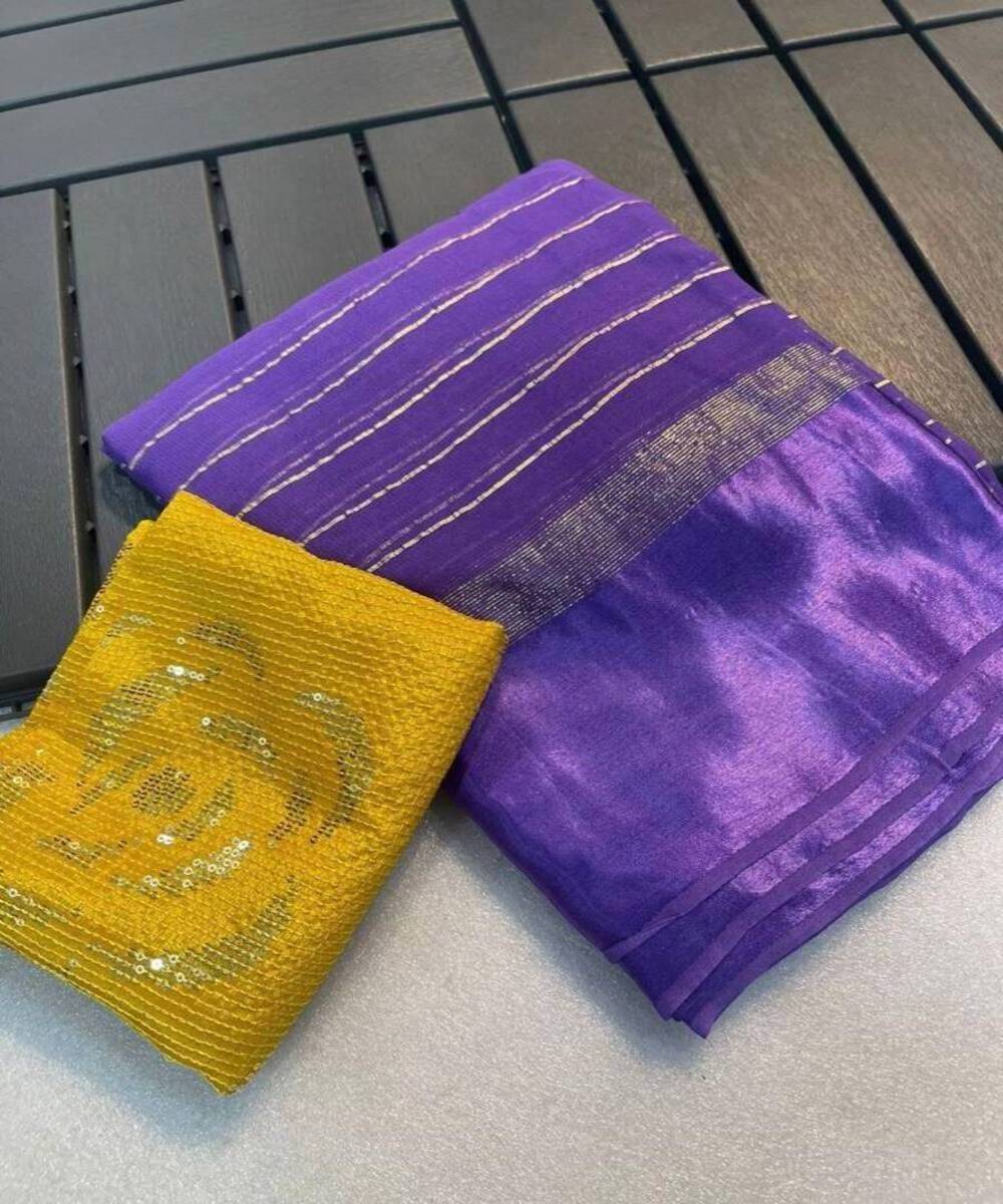 Rich Look Net Chiffon Sarees: Adorn Yourself in Embroidery Stone Work Hand Work Ruffle Tussle Sarees