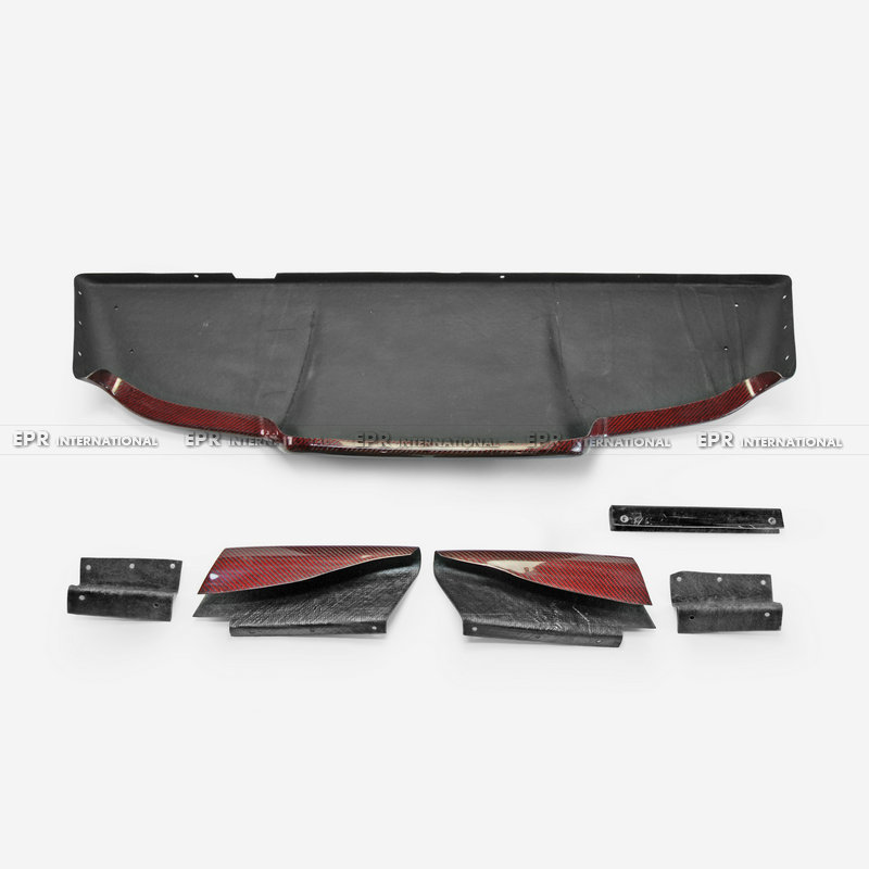 For 03-08 Nissan Z33 350z Infiniti G35 Coupe 2D JDM TS Style Rear Diffuser 6Pcs (with fitting) (USA Warehouse including Shipping