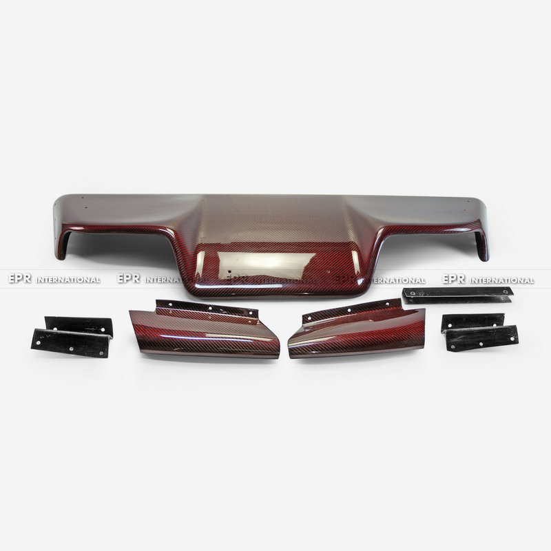 For 03-08 Nissan Z33 350z Infiniti G35 Coupe 2D JDM TS Style Rear Diffuser 6Pcs (with fitting) (USA Warehouse including Shipping