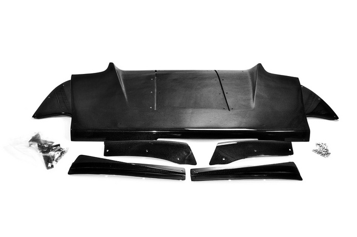 carbon fiber car parts for Evolution EVO 9 VRS Style Under Rear Diffuser