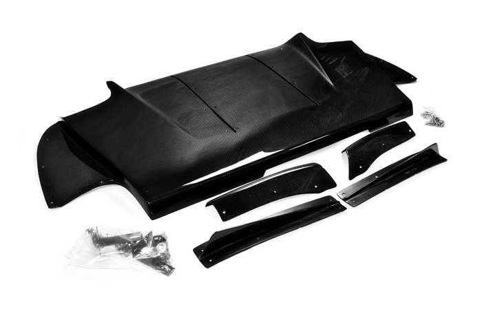 carbon fiber car parts for Evolution EVO 9 VRS Style Under Rear Diffuser