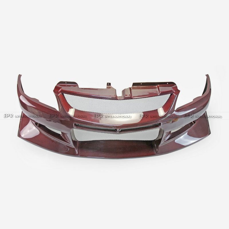 For Mitsubishi EVO 8 9 VTX Cyber Evo  Front Bumper  Car bumper  Red Carbon (Track Version)