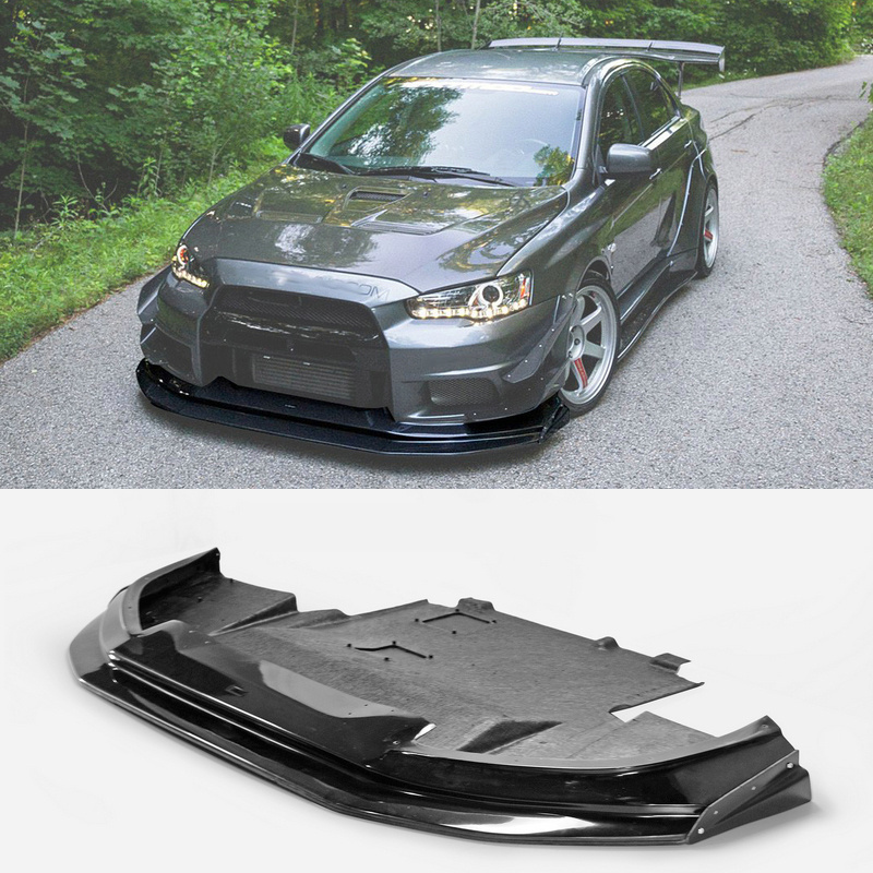 fiber glass car parts for EVO 10 VRS Style Wide Ver. Front Lip with Diffuser