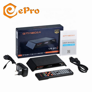 GTmedia V8 Pro2 Satellite TV Receiver HD 1080P DVB S2+DVB T2+Cable/ISDB-T Built-in WiFi Double Tuner Satellite Receiver