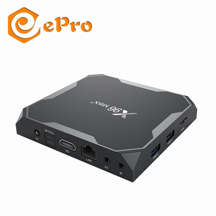 ePro 2023 Latest X96 Max+ Amlogic S905X3 Quad Core 8K Resolution Dual Wifi 4GB RAM 32GB ROM Android TV Box X96maxplus