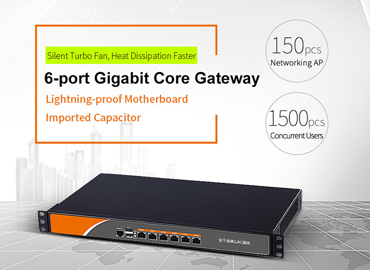 Comfast CF-AC300 6Port Gigabit Gateway Network Switch 1000M RJ45 LAN Ethernet Hub AP Access Point Wifi Hotspot Internet Splitter