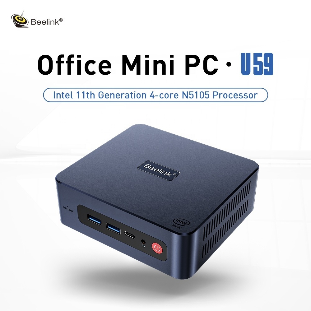 Beelink U59 PRO Intel N5105 8G 256G Mini PC Wins10 SATA SSD Storage Portable Industrial Computer For Business Bank School U59pro