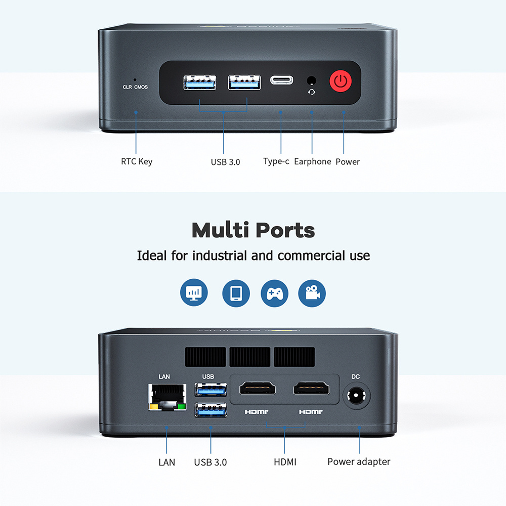 Beelink U59 Intel N5059 8G 256G Mini PC Wins10 OS Support SATA SSD Storage Laptop Desktop Industrial Computer for work Tablet