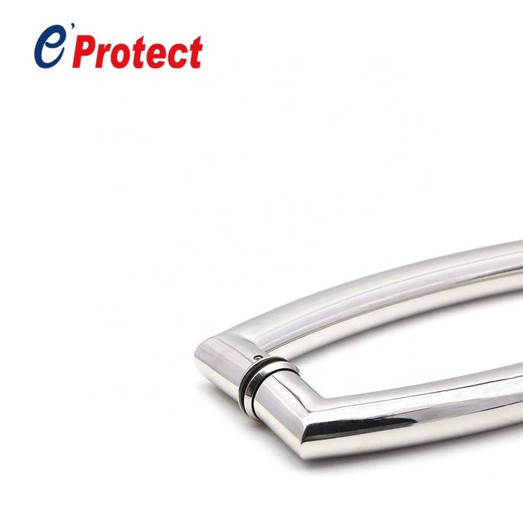 American Standard Stainless Steel 304 Shower Round Tube Pull Door Handle Double Side Glass Door Handle