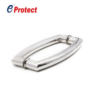 American Standard Stainless Steel 304 Shower Round Tube Pull Door Handle Double Side Glass Door Handle