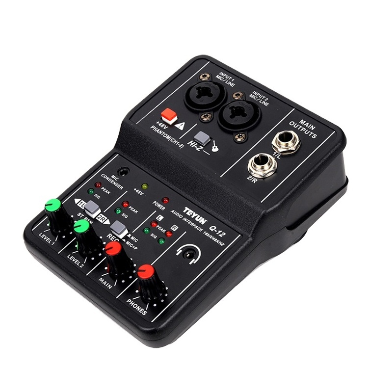 Hot sale professional  Usb Audio Interface With Low Price sound card For Studio Recording usb audio interface  PC