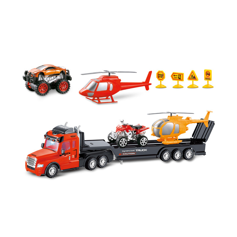 Wholesale 4 Channels Plastic Kids Radio Control Cars Vehicles RC Heavy Truck Trailer